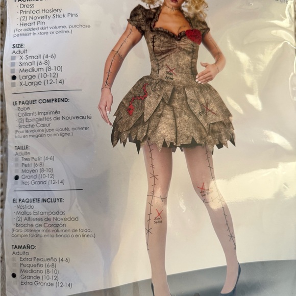 Leg Avenue Voodoo Doll Costume set - Picture 2 of 3